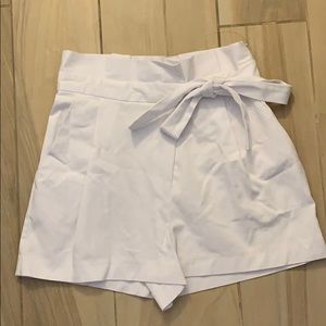 White peasant style shorts